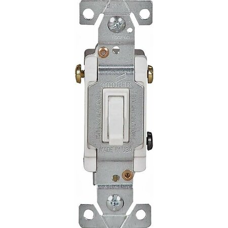 EATON WIRING DEVICES Toggle Switch, 15 A, 120 V, 3 -Position, Push-In Terminal, Polycarbonate Housing Material 1303W